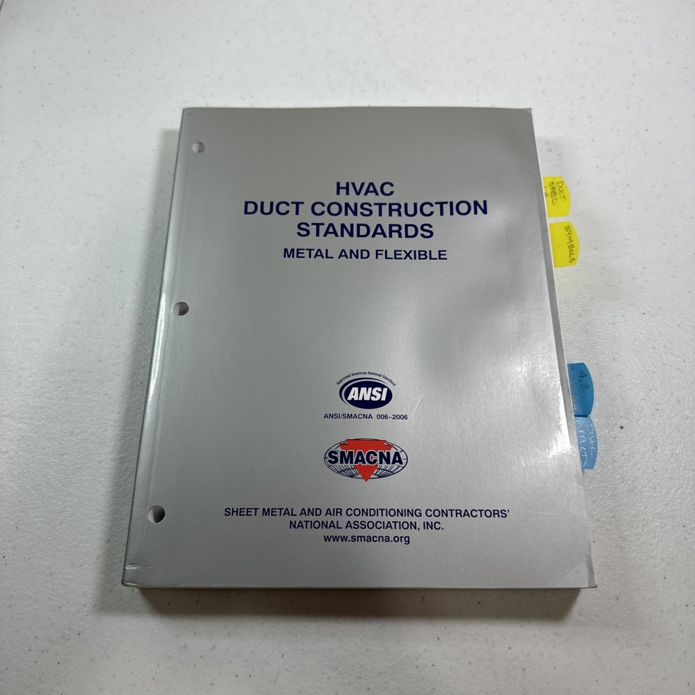 HVAC Duct Construction Standards - Metal & - Paperback, by Smacna - Good