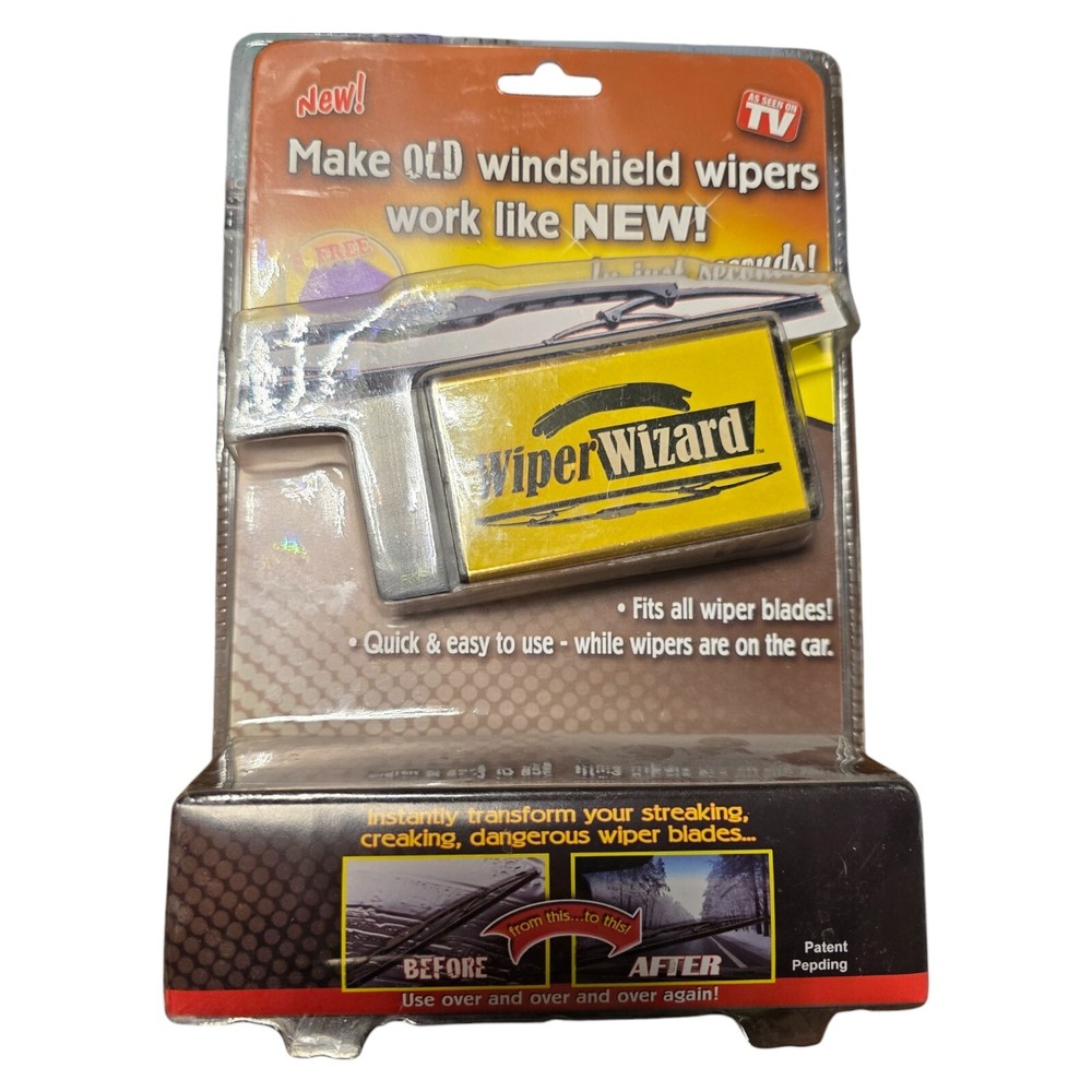 Wiper Wizard Windshield Wiper Restorer Kit with 5 Cleaning Wipes for Cars and Vans  