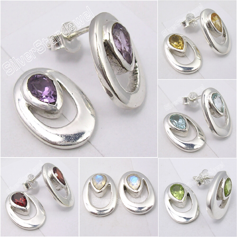 NEW Customer Deal: 925 Silver Earrings with Blue Topaz, Peridot & More Gemstones