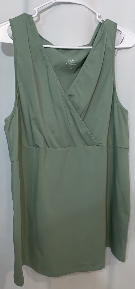NEW Gap Maternity Women’s XXL Sleeveless Kahki Green Tank Top