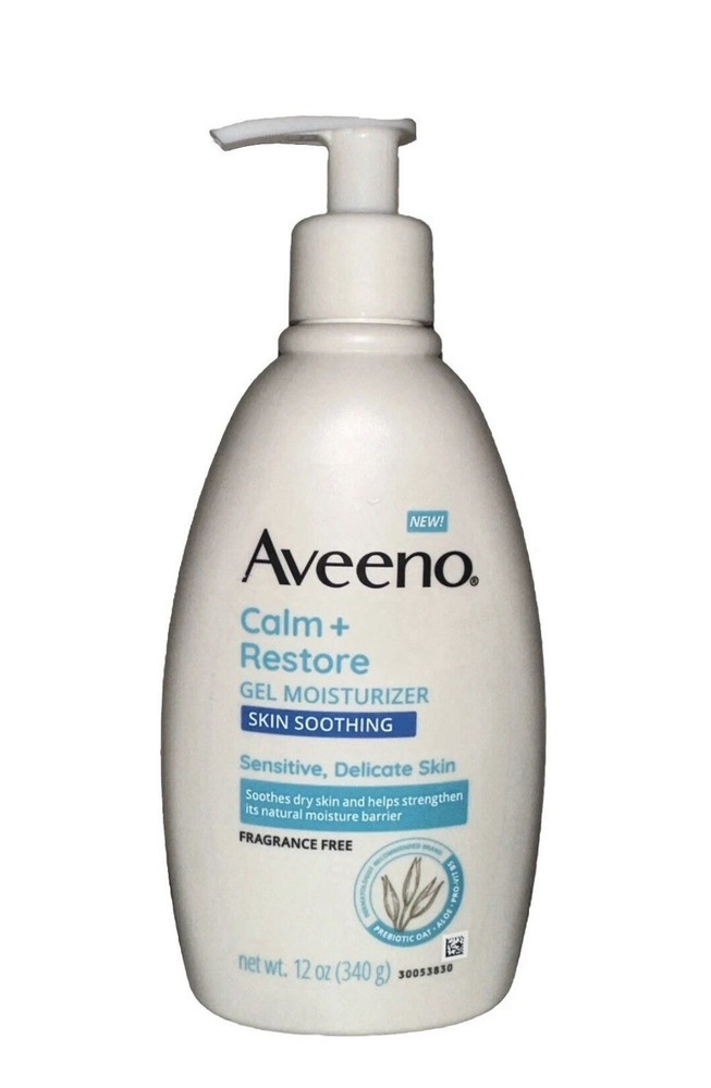 Aveeno Calm Restore Fragrance-Free Oat Repairing Lotion 12 oz New