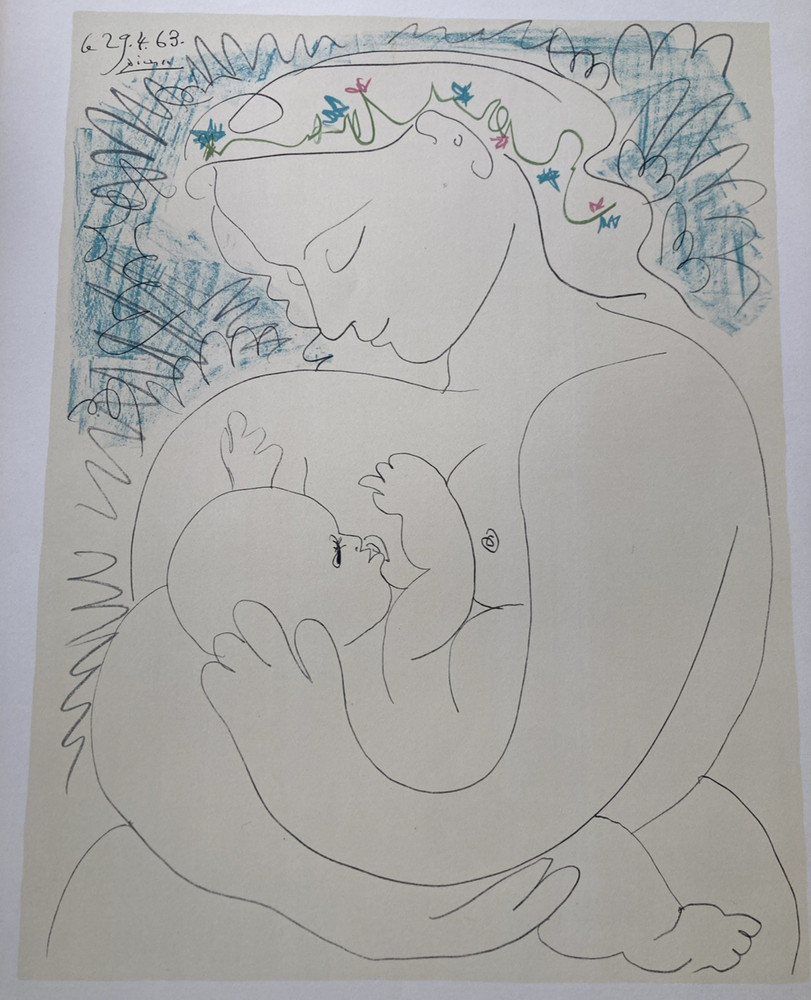 VINTAGE LITHOGRAPH POSTER by PABLO PICASSO titled 