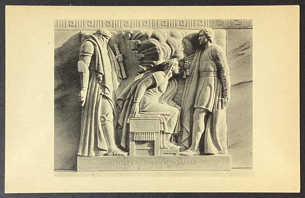 Tragedie of Hamlet Relief by John Gregory Vintage Standard Art Postcard Unposted