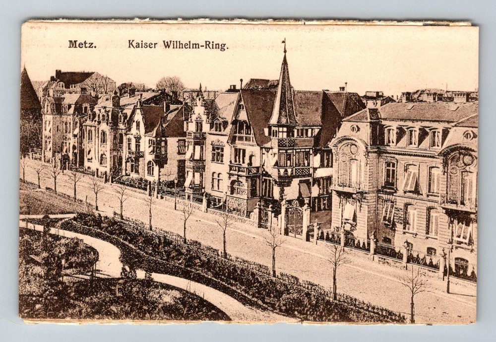 Germany- Metz Kaiser Wilhelm-Ring Historic Homes Old Card View Vintage Postcard
