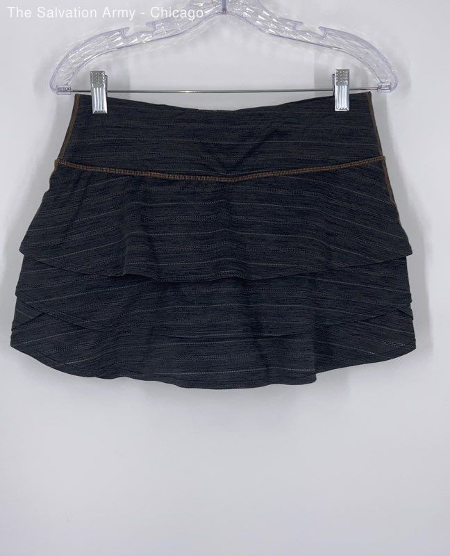 Athleta Womens Gray Elastic Waist Pull On Activewear Athletic Skort Size Medium