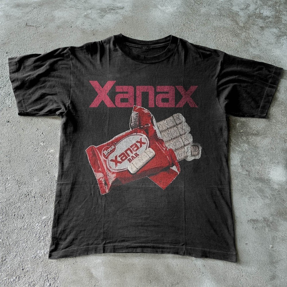 Boss Xanax Bar Graphic Retro Funny Parody Basic Unisex T-Shirt Size S-5XL