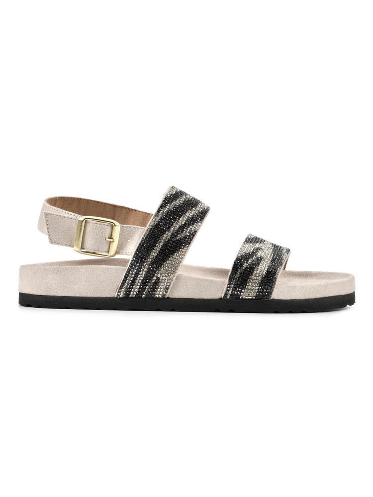 WHITE MOUNTAIN FOOTBEDS Womens Black Footbed Open Platform Slingback Sandal 6 M