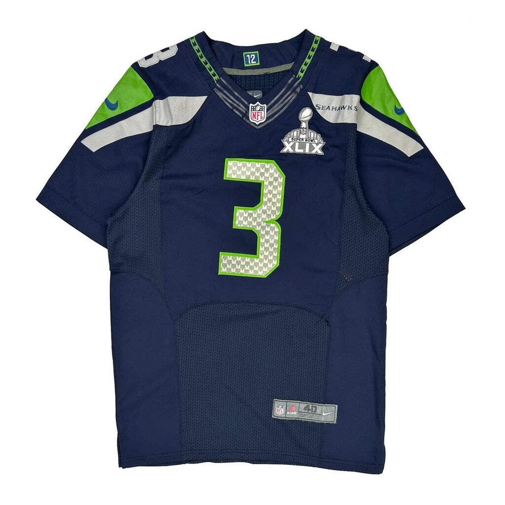 Seahawks Nike Football Jersey - Medium Navy Polyester