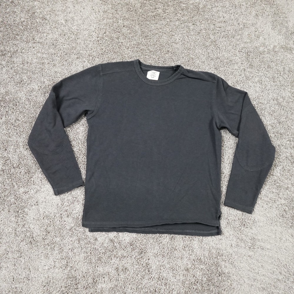 Buck Mason Field Spec Rugby Gray Size Medium Sweater Shirt Crew Neck Pullover