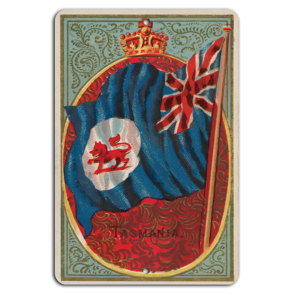 Vintage Tasmanian Flag - Heritage Metal Sign