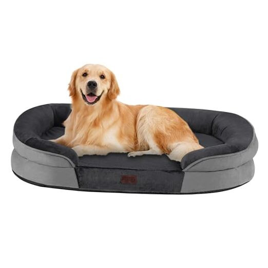 Orthopedic Dog Bed for Large Dogs, Waterproof Dog Sofa with Egg Foam Support,
