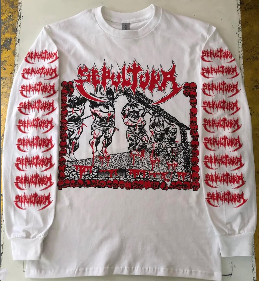 Rare! Sepultura Band Morbid Visions White S to 5XL Longsleeve Shirt SG472