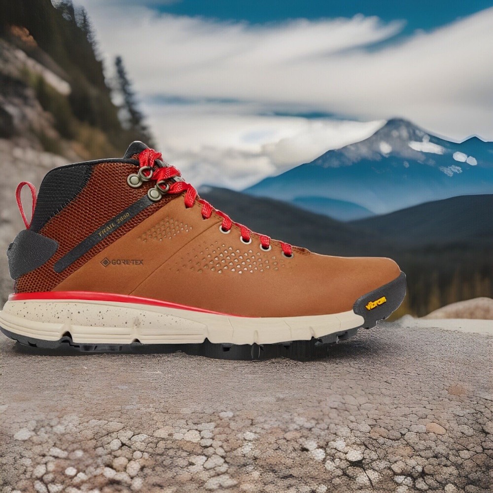 Danner Womens Trail 2650 Mid 4in GTX Hiking Boots in Brown Red Suede New $210
