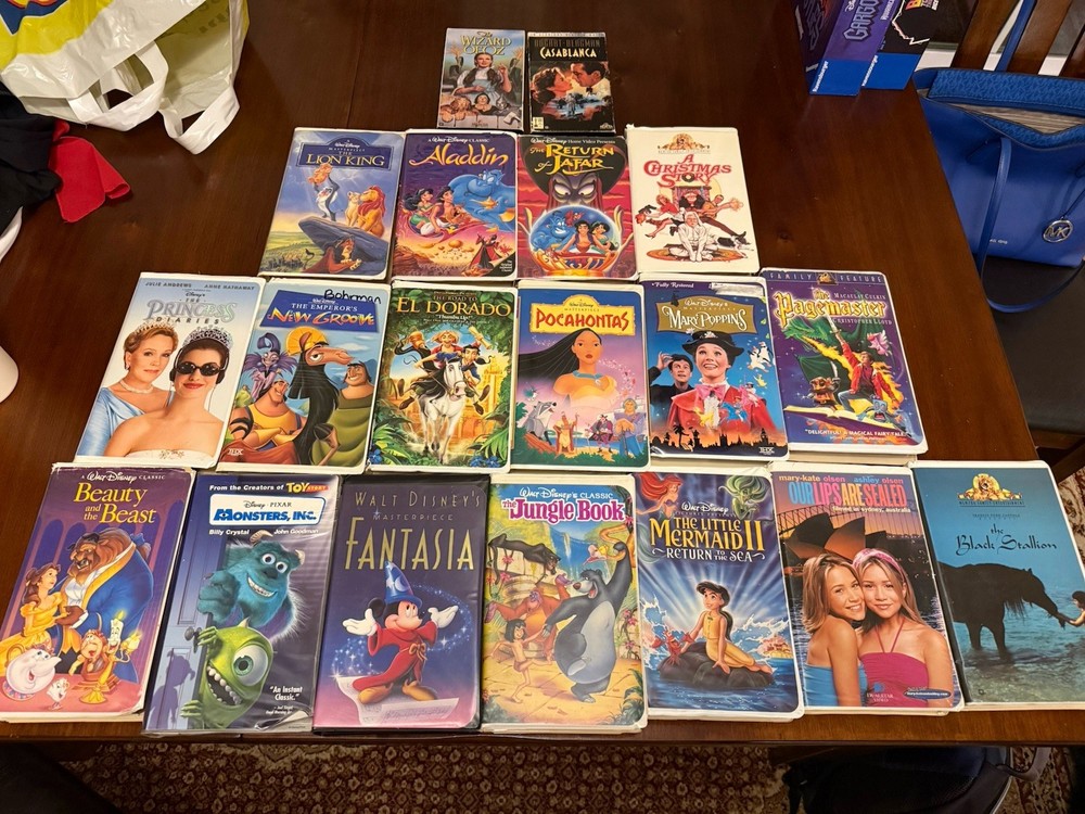 VHS Lot (19) Disney Pixar Vintage 90s Kids Movies, Some Black Diamond Classics