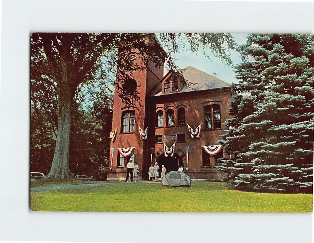 Postcard Town Hall Charlemont Massachusetts USA