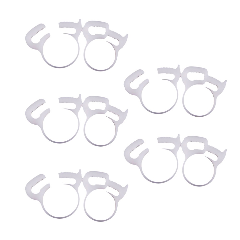 10 PCS Adjustable Feed Tube Hose Clamps Pipe Clip Adapters for Secure Fit