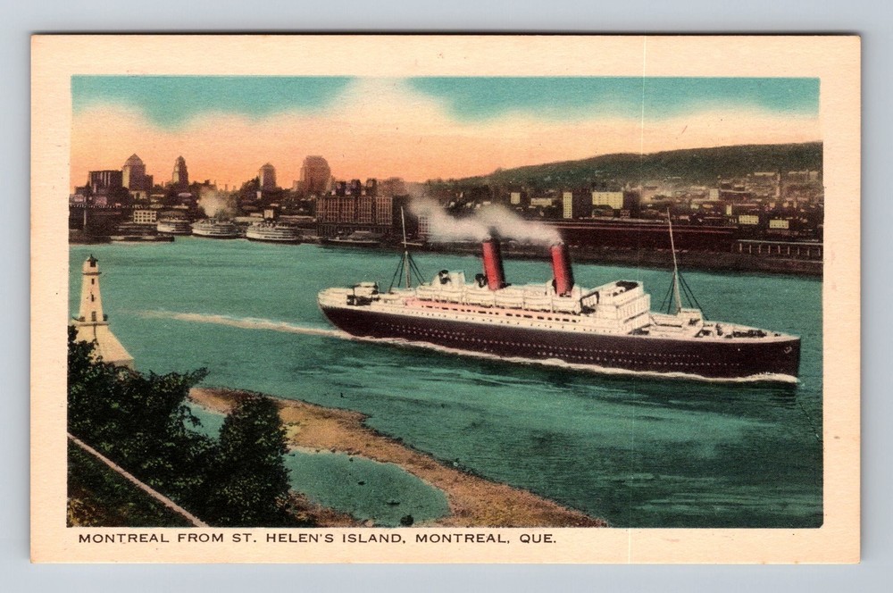 Canada Quebec Montreal Ship From St Helen's Island Standard Vintage Postcard PC