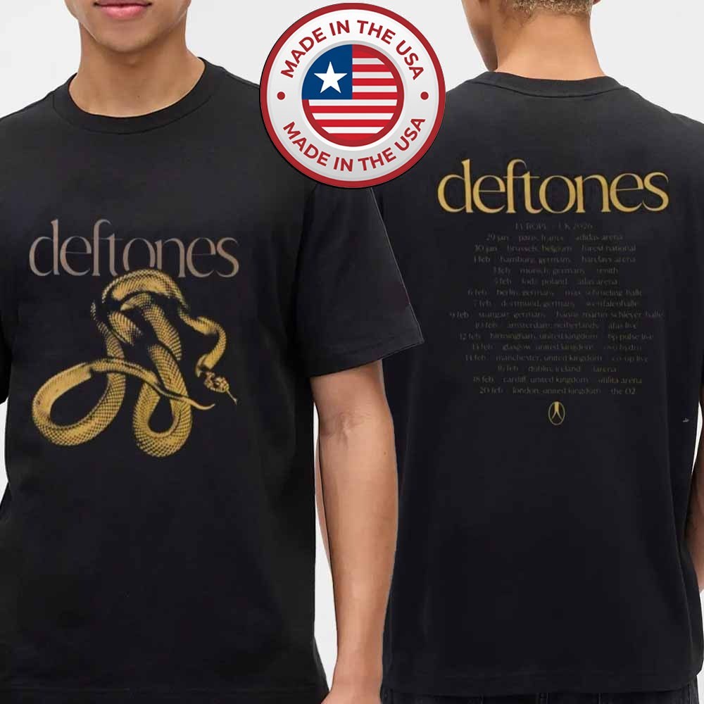 Deftones 2026 EU UK Tour Dates T-Shirt