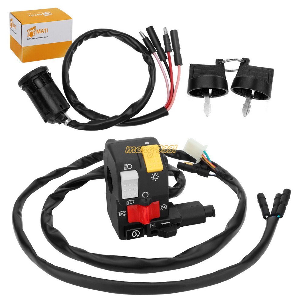 Handlebar Switch & Ignition Key Switch for Honda FourTrax 300 TRX300 TRX300FW