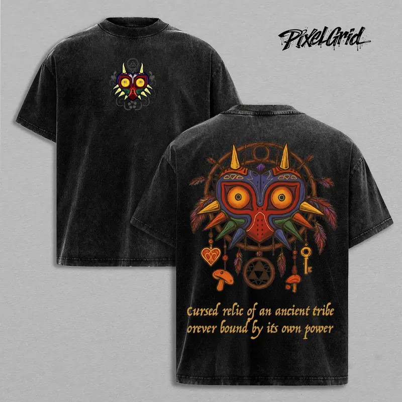 Majora�s Mask The Legend of Zelda Oversized Vintage T-Shirt |  Graphic Tee