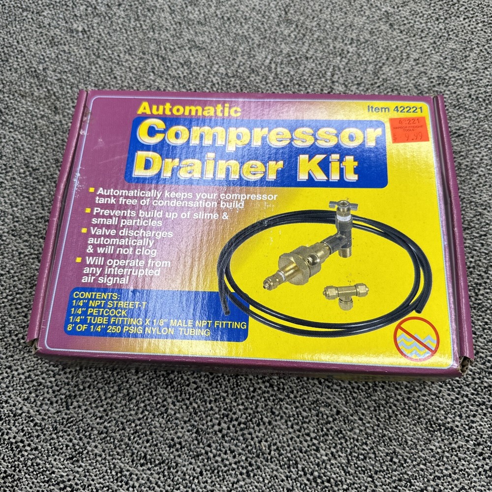 New Automatic Compressor Water Drainer  Kit for Air Compressor Tank #42221