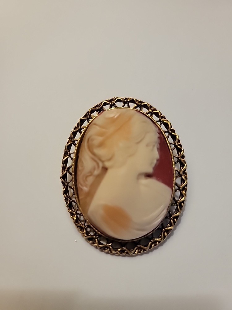 Vintage Cameo Brooch Pin