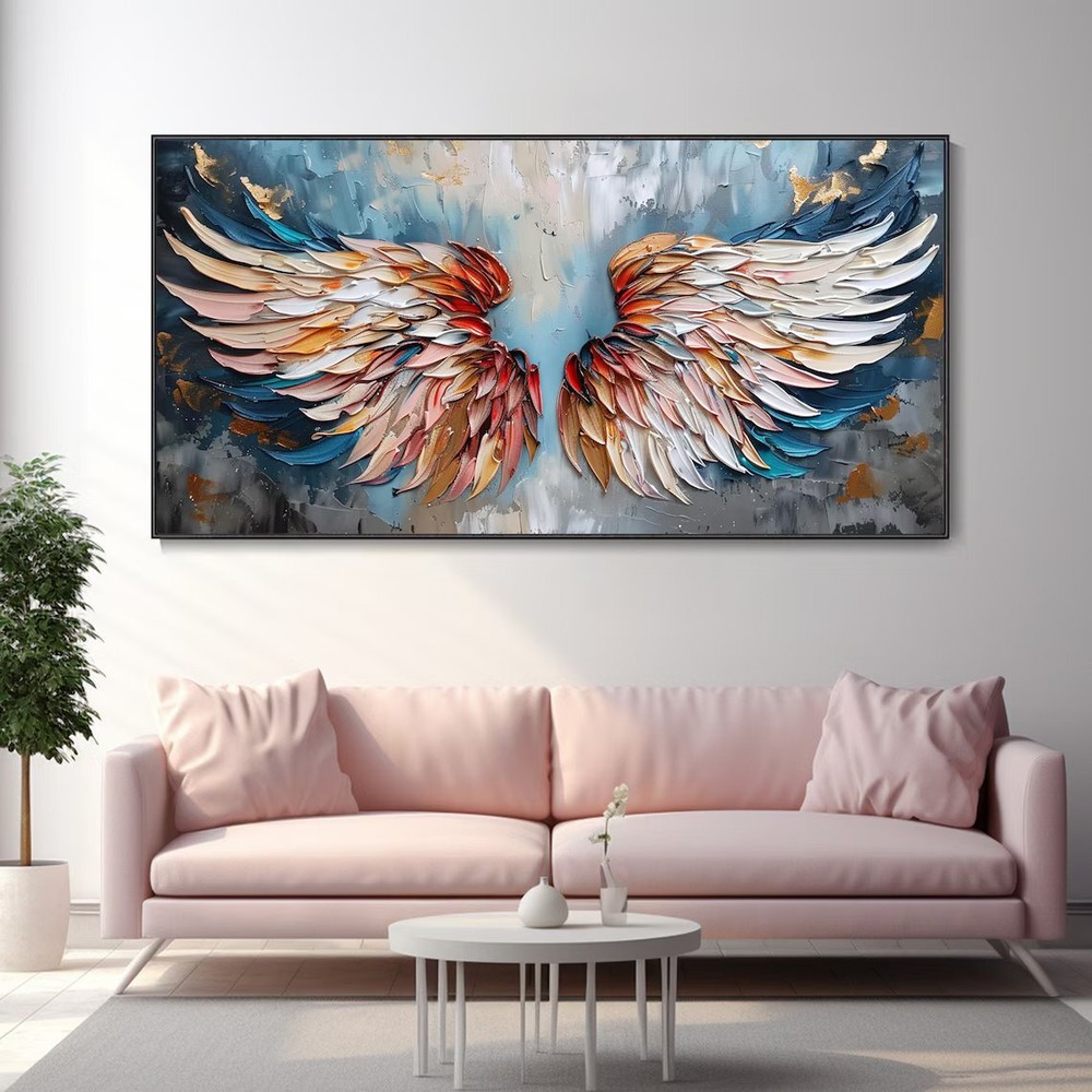Abstract Wings Hand Canvas Wall Art Canvas Unframed Print Art