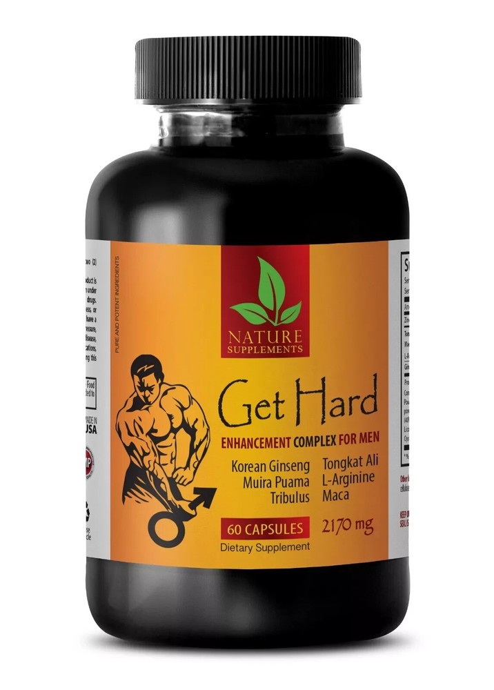 Libido support - GET HARD PILLS maca vitamins for men male enhancer, Pack of 1 .