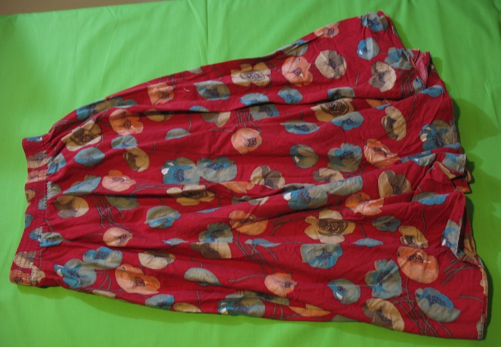 Red with Flower Skirt