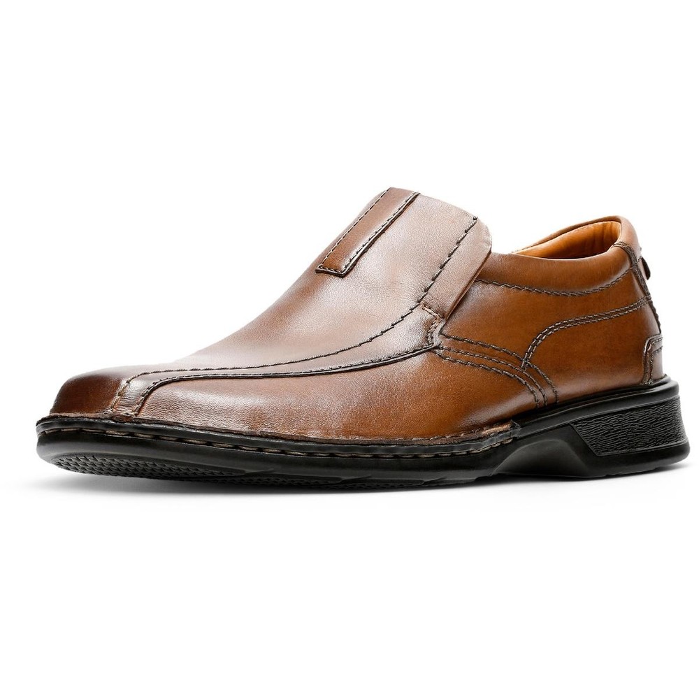Clarks Men's Escalade Step Brown Leather Loafers Size 9 D BHFO 8646