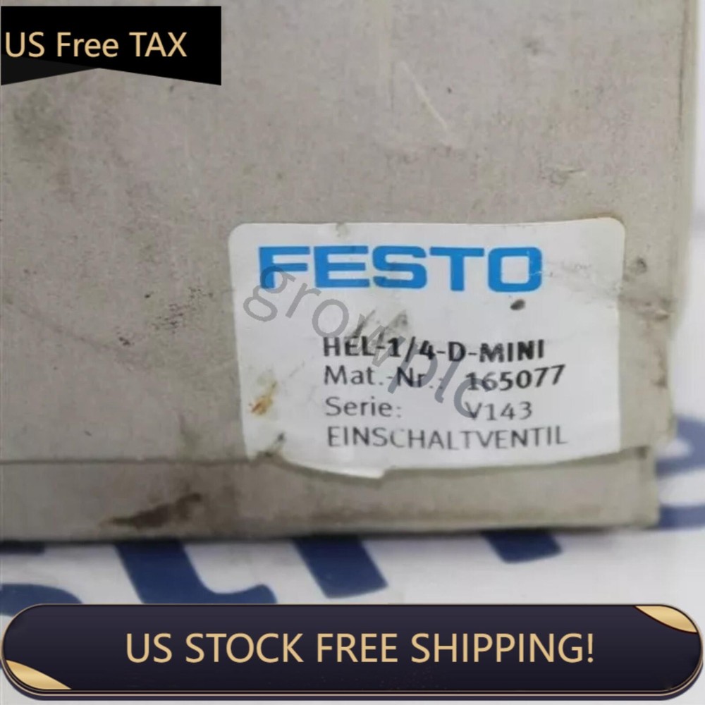 US FREE TAX New FESTO HEL-1/4-D-MINI 165077 On/off valve