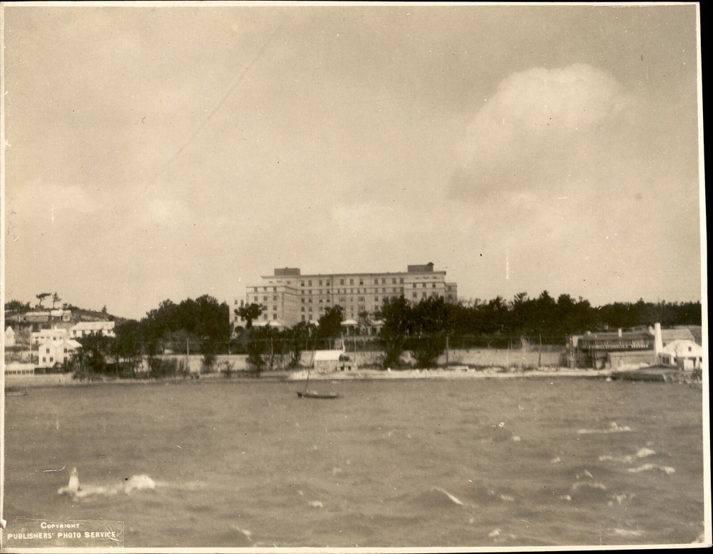 GA108 Original Photo BERMUDIANA HOTEL Seen from Steamer Hamilton Landmark View