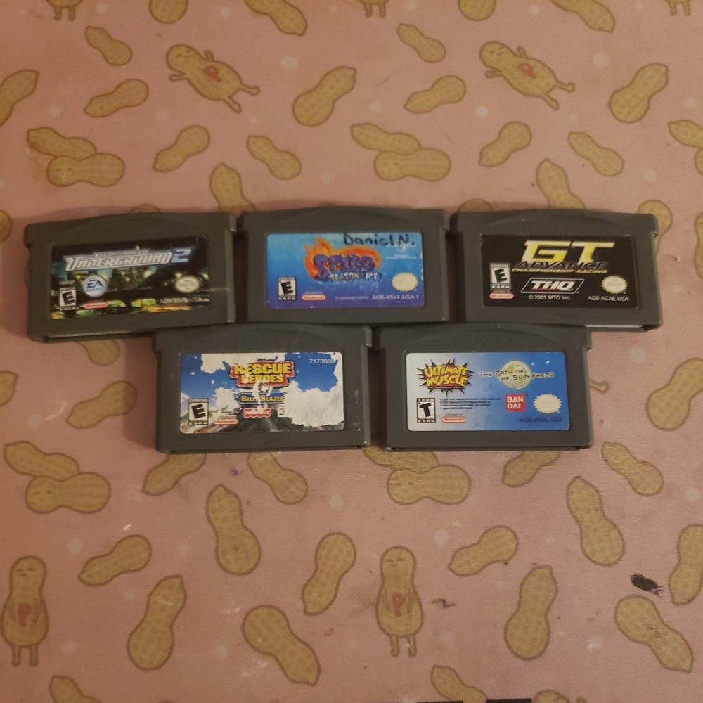Lot Of 5 Nintendo Gameboy Game Boy Advance GBA Video Games Authentic Works Carts