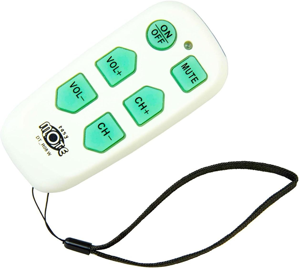 Universal Big Button Backlit TV Remote - Easymote DT-R08W for Smart and Easy Use