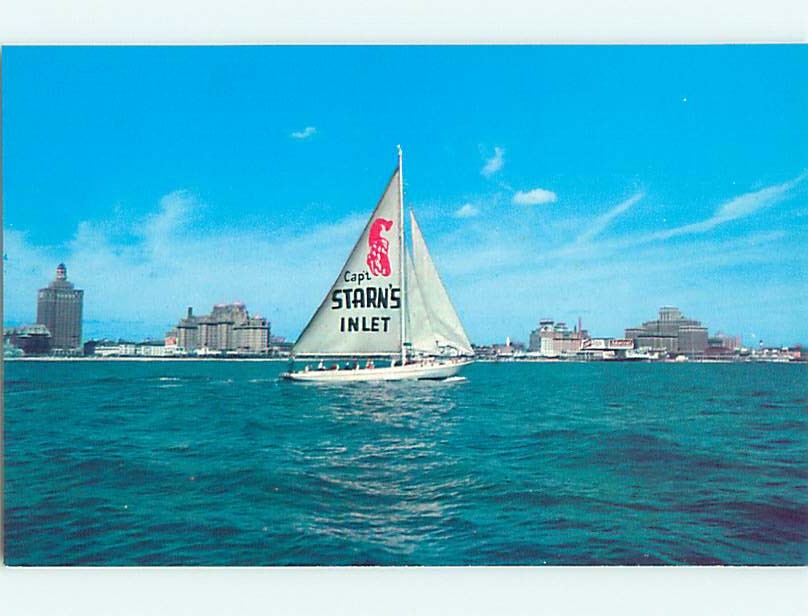 Unused Pre-1980 BOAT AD FOR CAPT. STARN'S RESTAURANT Atlantic City NJ v7938@