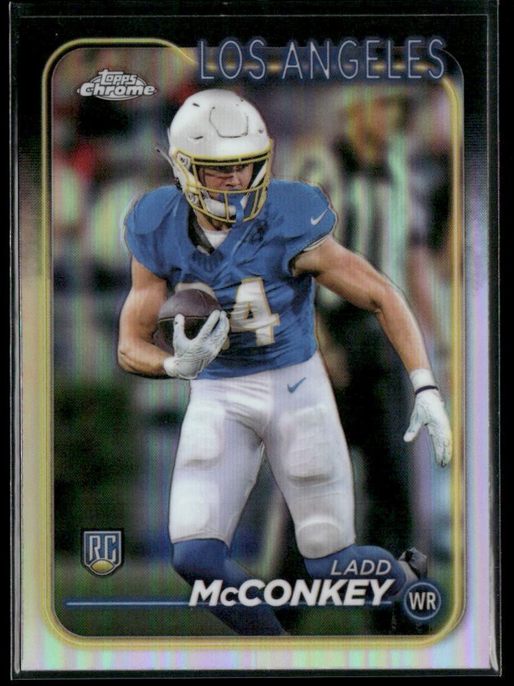 2024 Topps Chrome Ladd McConkey #212 Rookie Refractor
