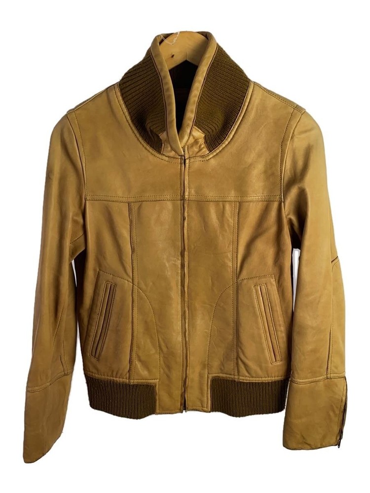 Macphee Leather Jacket Blouson/38/Sheep Leather/Camel/Plain/12-07-85-07403 3498