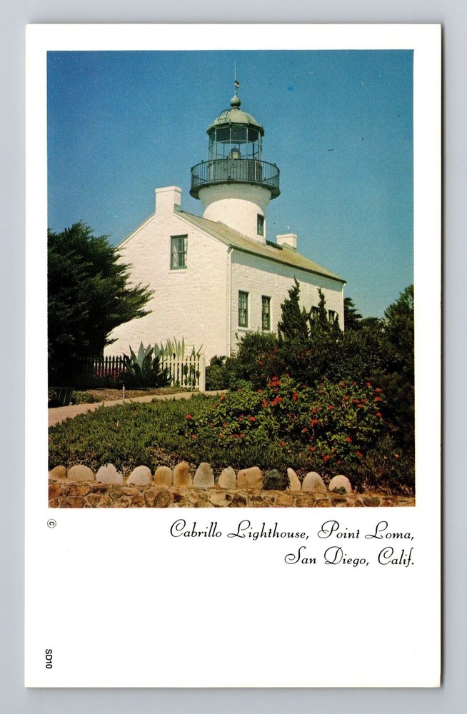 San Diego CA-California, Cabrillo Lighthouse, Point Loma, Vintage Postcard