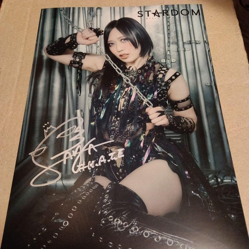 Saya Kamitani Signed Portrait A4 Japan Pro Wrestling Talents Card