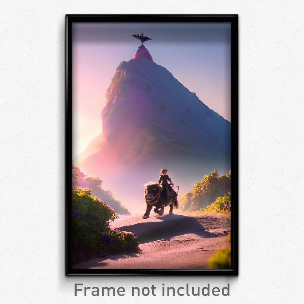 Pixel Art Poster - Adorable Mount (8 Bit Psychedelic Trippy Video Game Print)