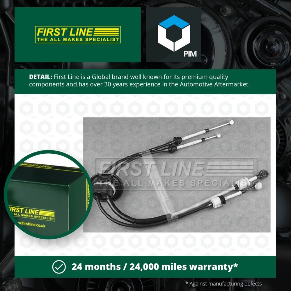 First Line FKG1074 Premium Gear Control Cable for Smooth Shifting
