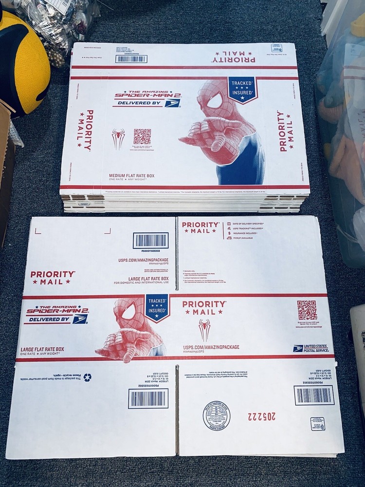 23 LOT of SPIDERMAN BOXES cardboard from The Amazing Spider Man Movie PROMO BOX