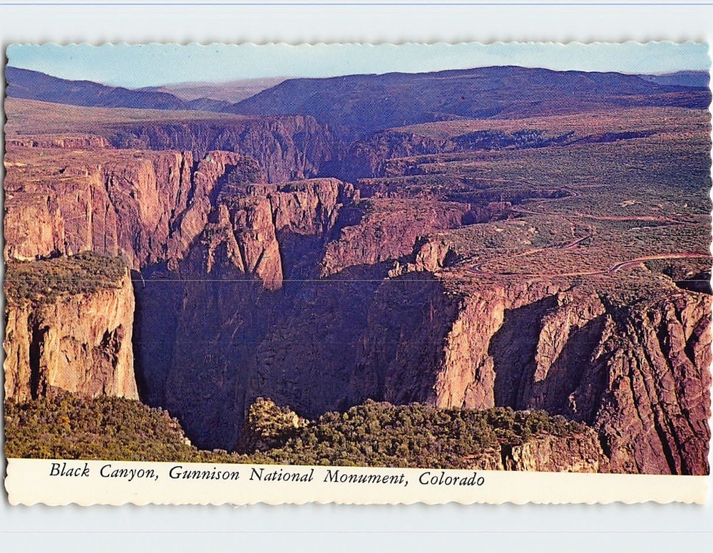 Postcard Black Canyon of the Gunnison National Monument Colorado USA
