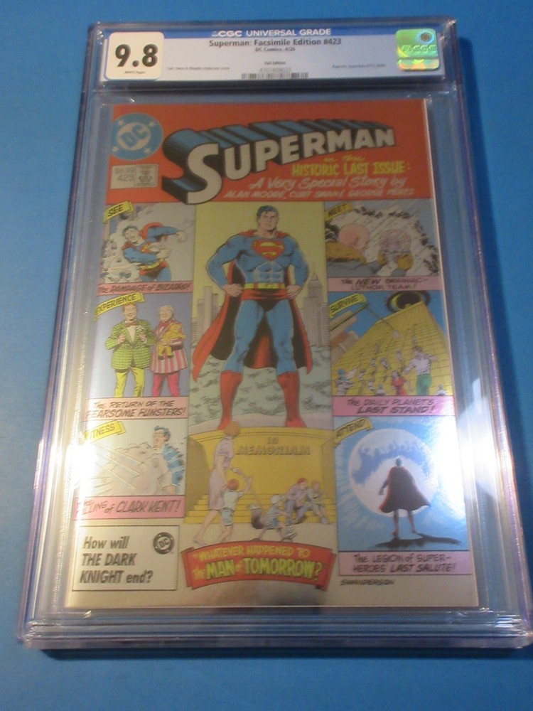Superman #423 Facsimile Reprint Foil CGC 9.8 NM/M Gorgeous Gem Wow