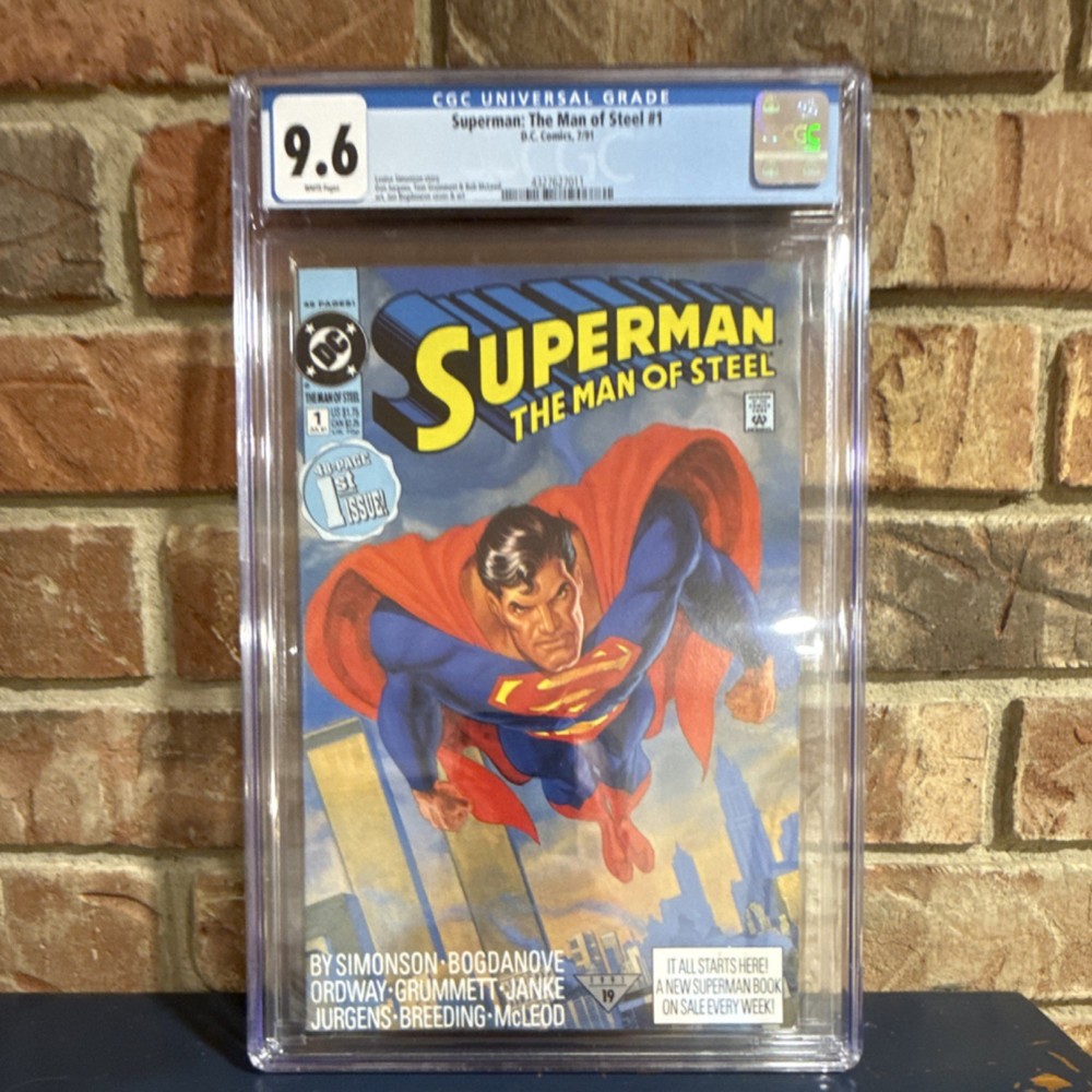 Superman The Man Of Steel #1 CGC 9.6 NM/MT White (1991 DC Comics)