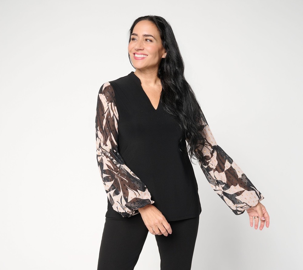 SUNNYLiFE Women's Top Sz XS Make Your Selection: Dennis Basso Black A712212