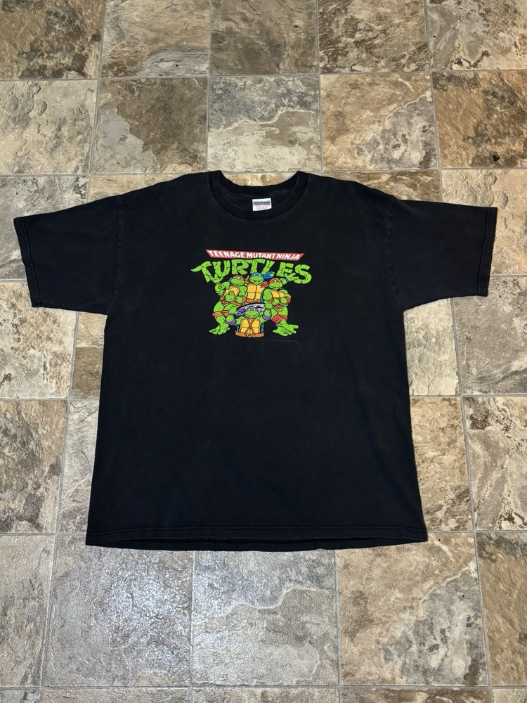Vintage Y2K Teenage Mutant Ninja Turtles Cartoon Promo T Shirt Size XL