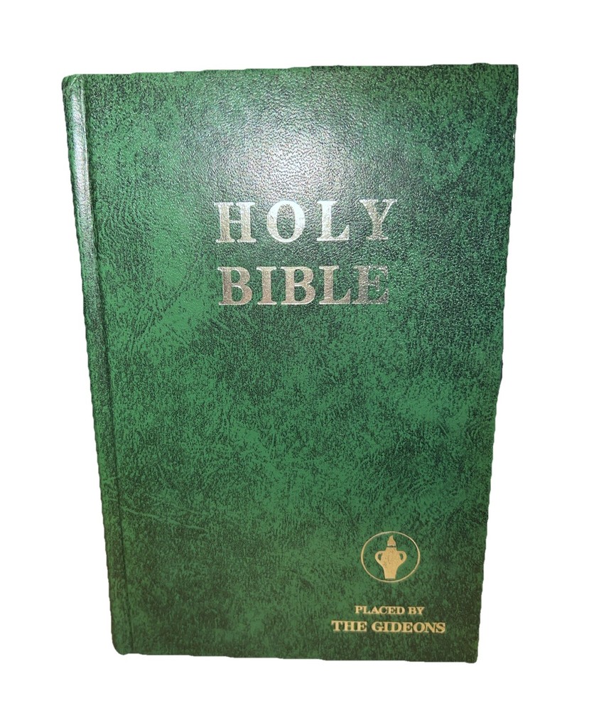 Holy Bible Vntg 1985,Gideons,Green Hard Cover,KJV, Old & New Testaments,1217 Pgs