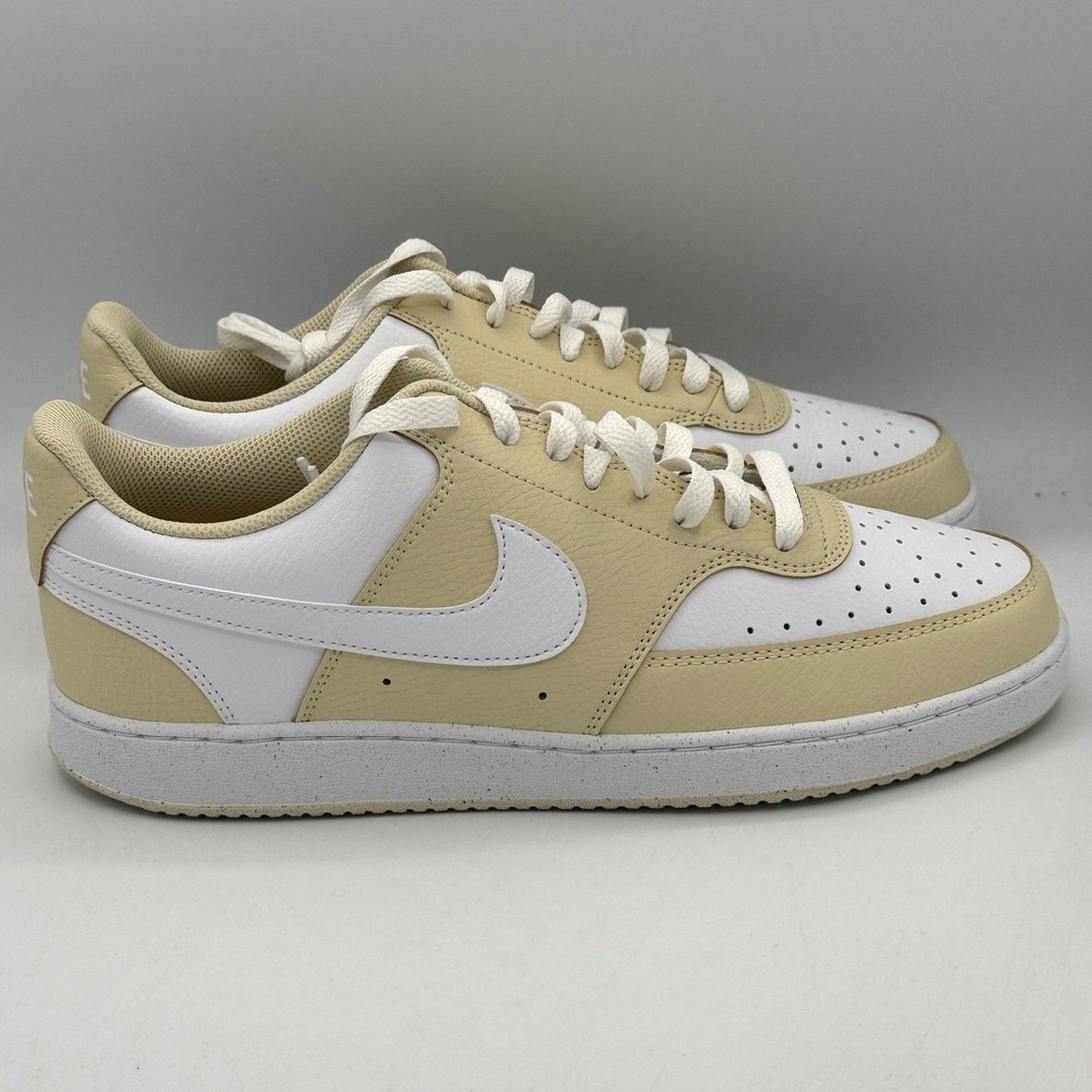 Nike Court Vision Lo Mens Size 11 Light Khaki White Sneakers HM9862 200