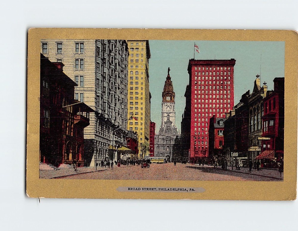 Postcard Broad Street Philadelphia Pennsylvania USA